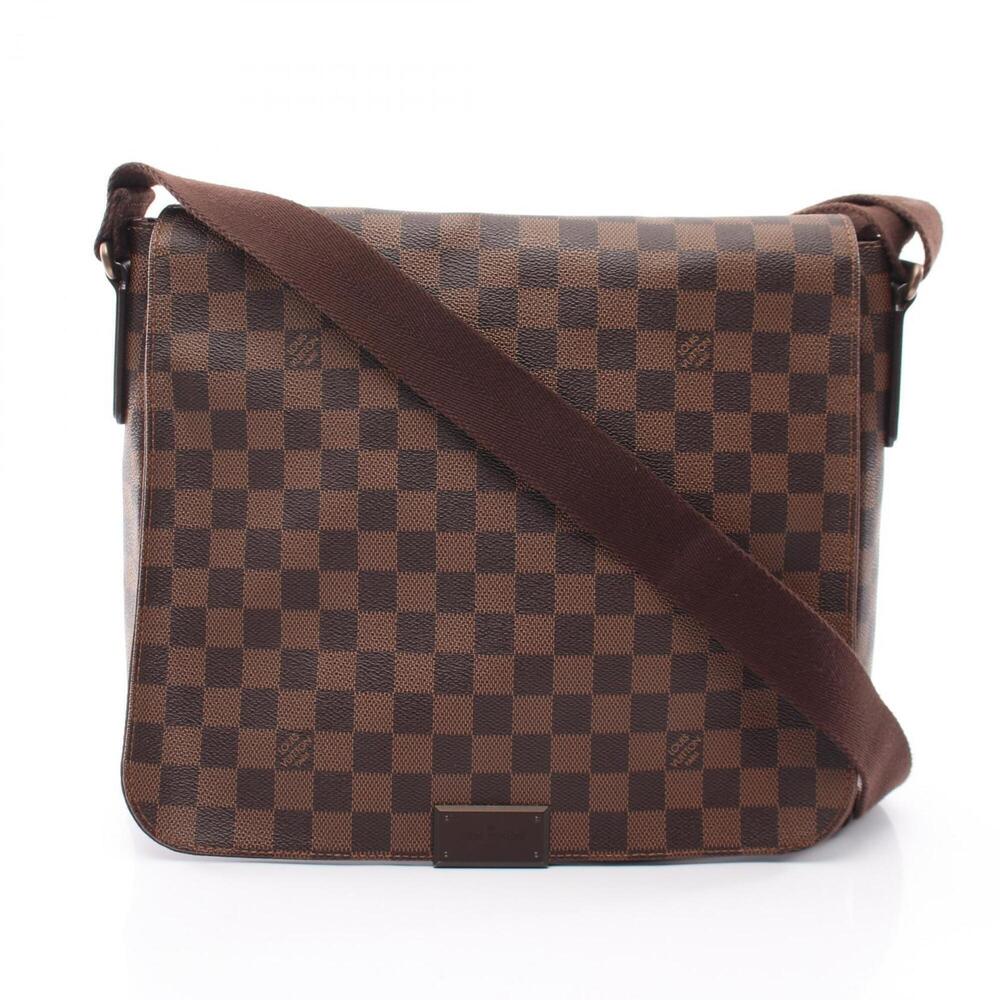Louis Vuitton District MM Damier Ebene Shoulder Bag/Handbag, Coated Canvas an...
